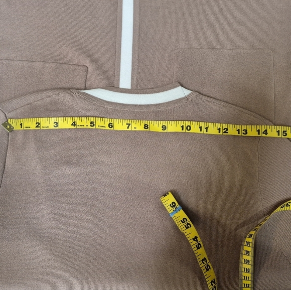 Tahari Open Front Long Sleeve Longline Colorblock Career Cardigan - Size M - Picture 9 of 13